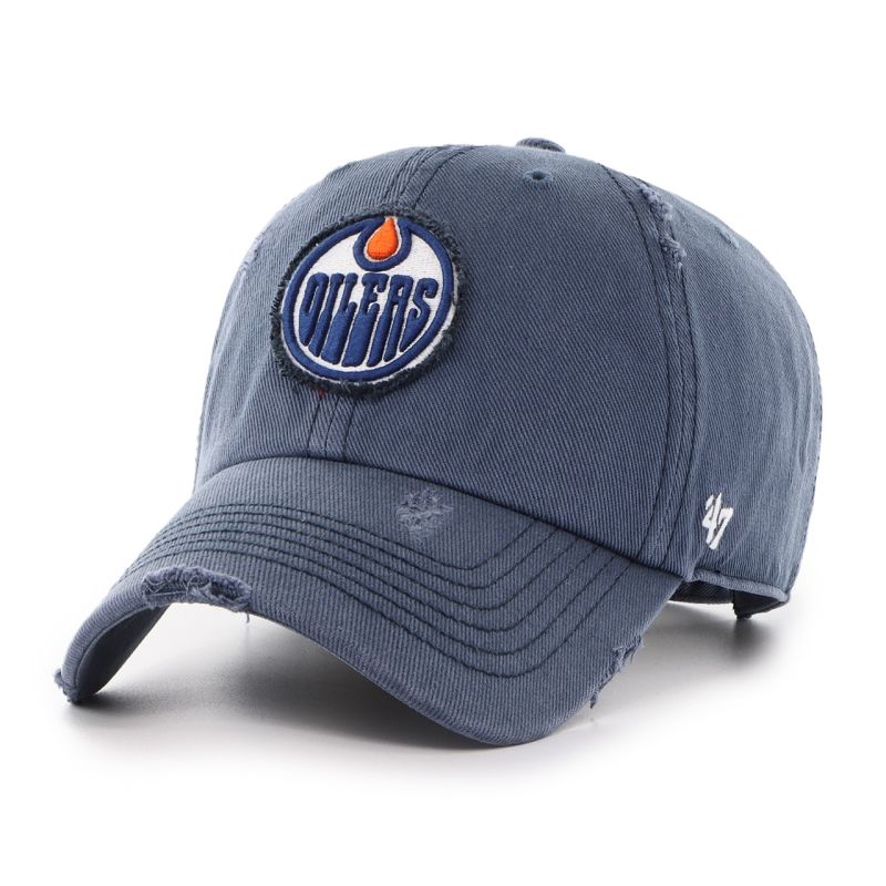 47 Edmonton Oilers Clean Up Adjustable Weathered Navy