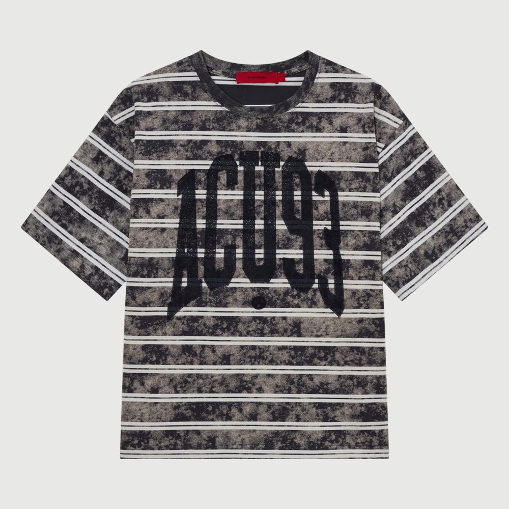 Acupuncture Acid Stripes Tshirt Steel Grey