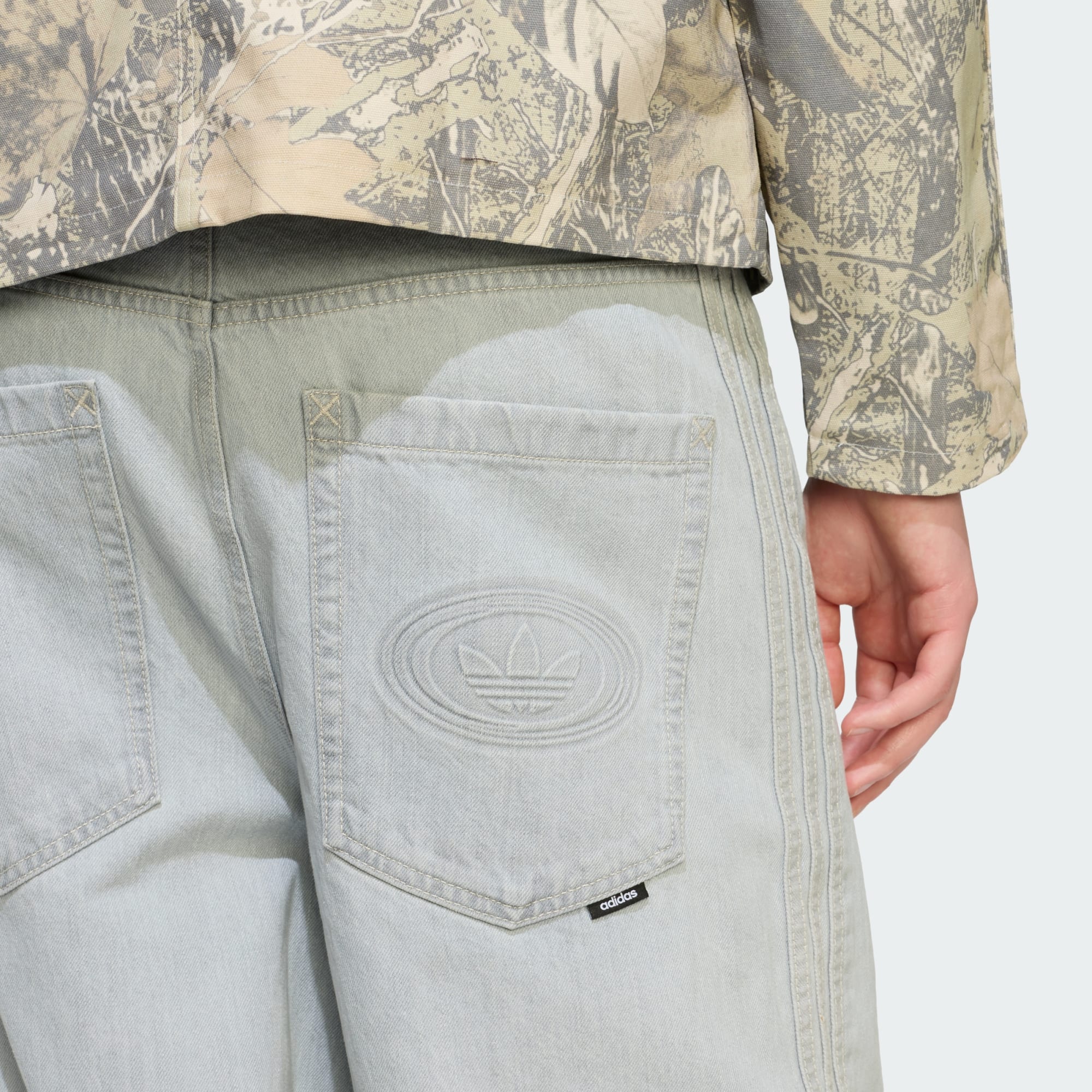 Adidas 90S Alternative Sport Wide Leg Skater Jeans Blu
