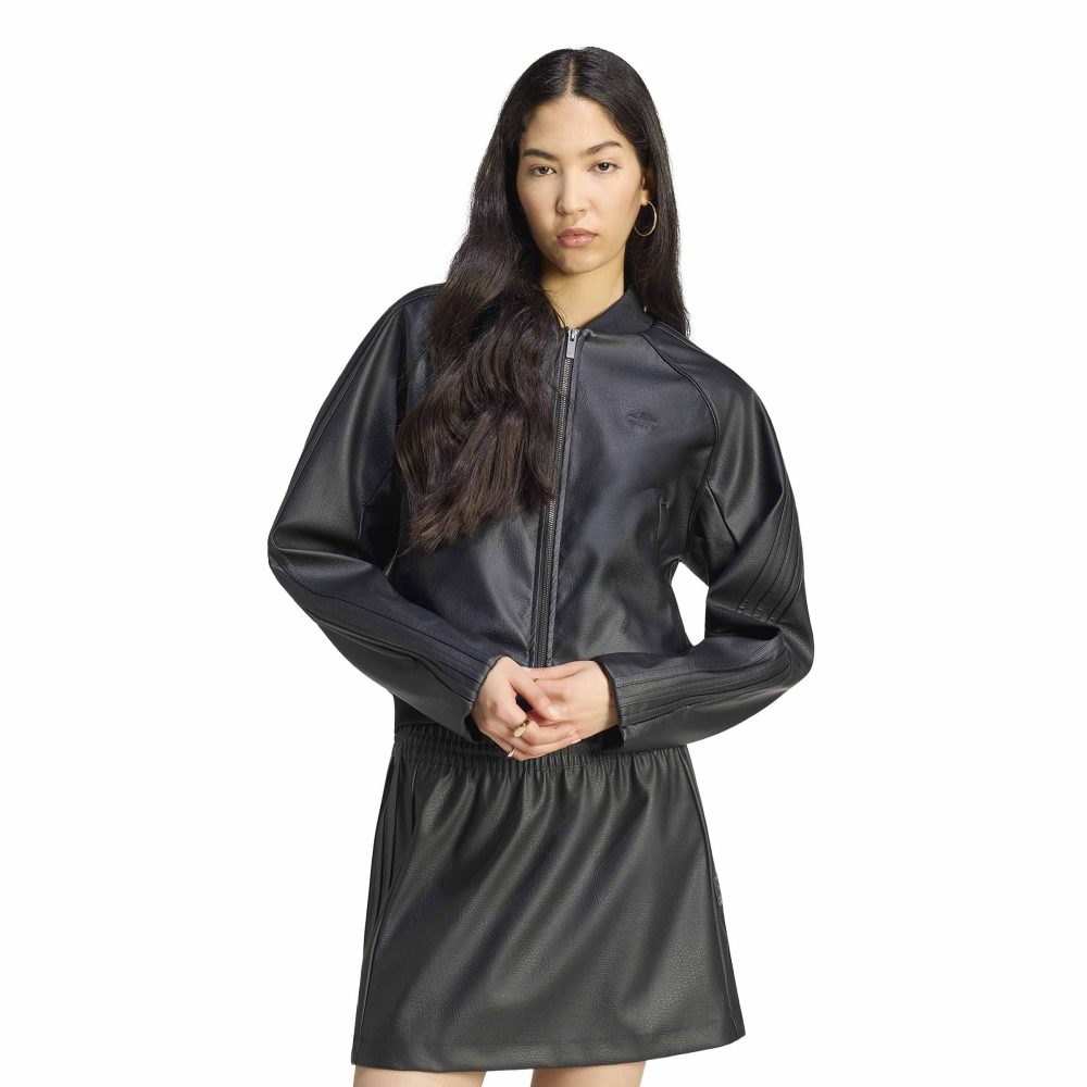 Adidas Pleather Sst Tracktop Black