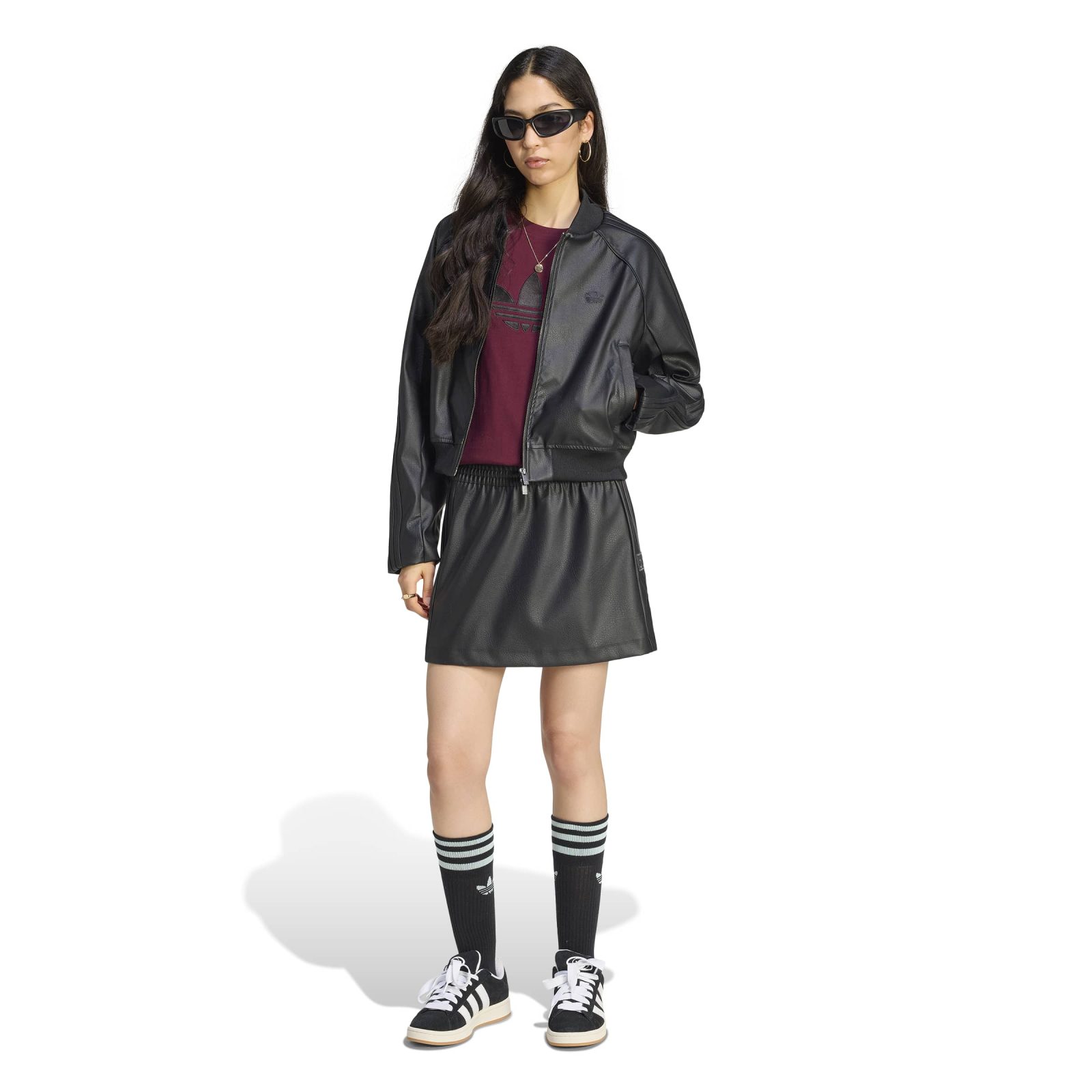 Adidas Pleather Sst Tracktop Black