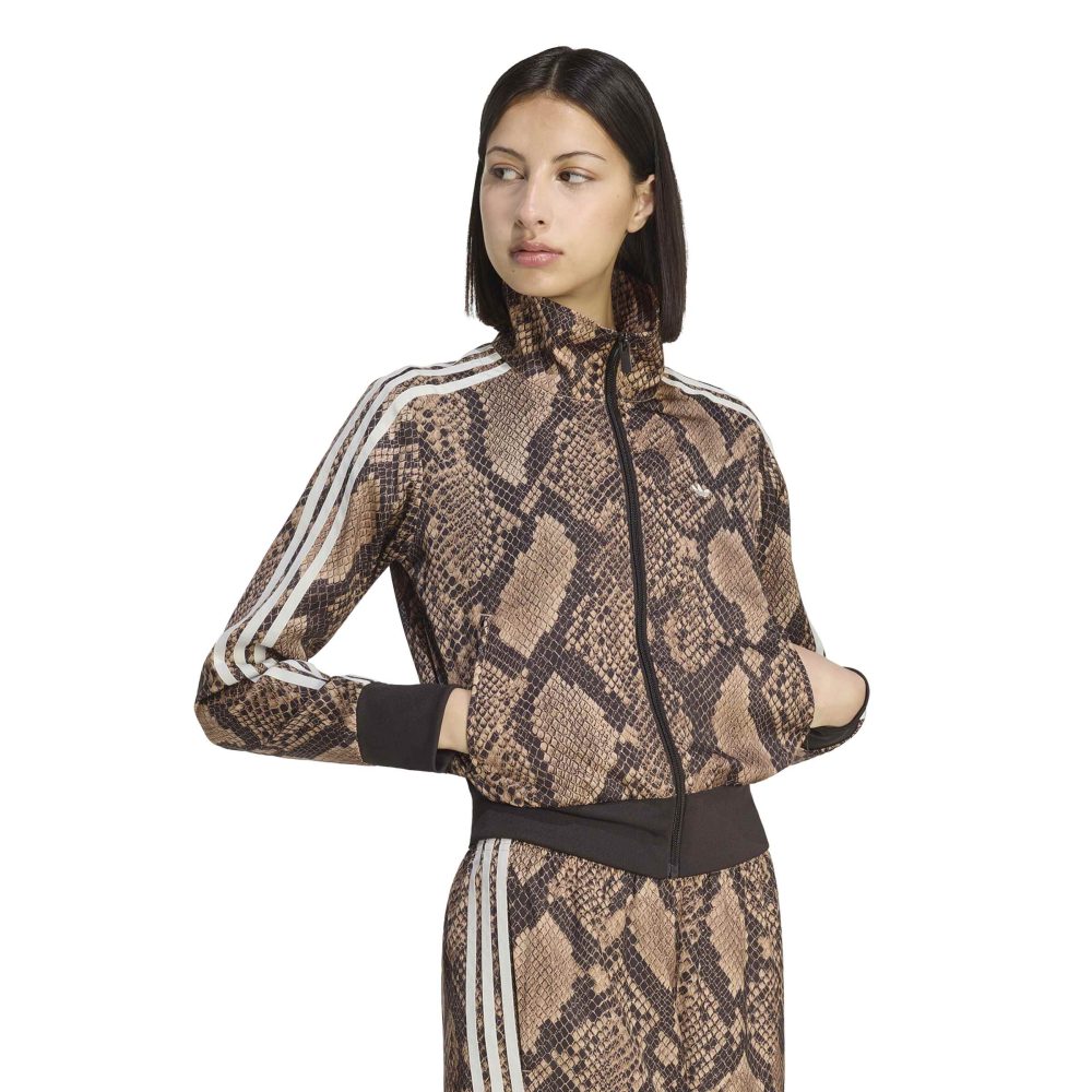Adidas Satin Snake Print Firebird Track Jacket