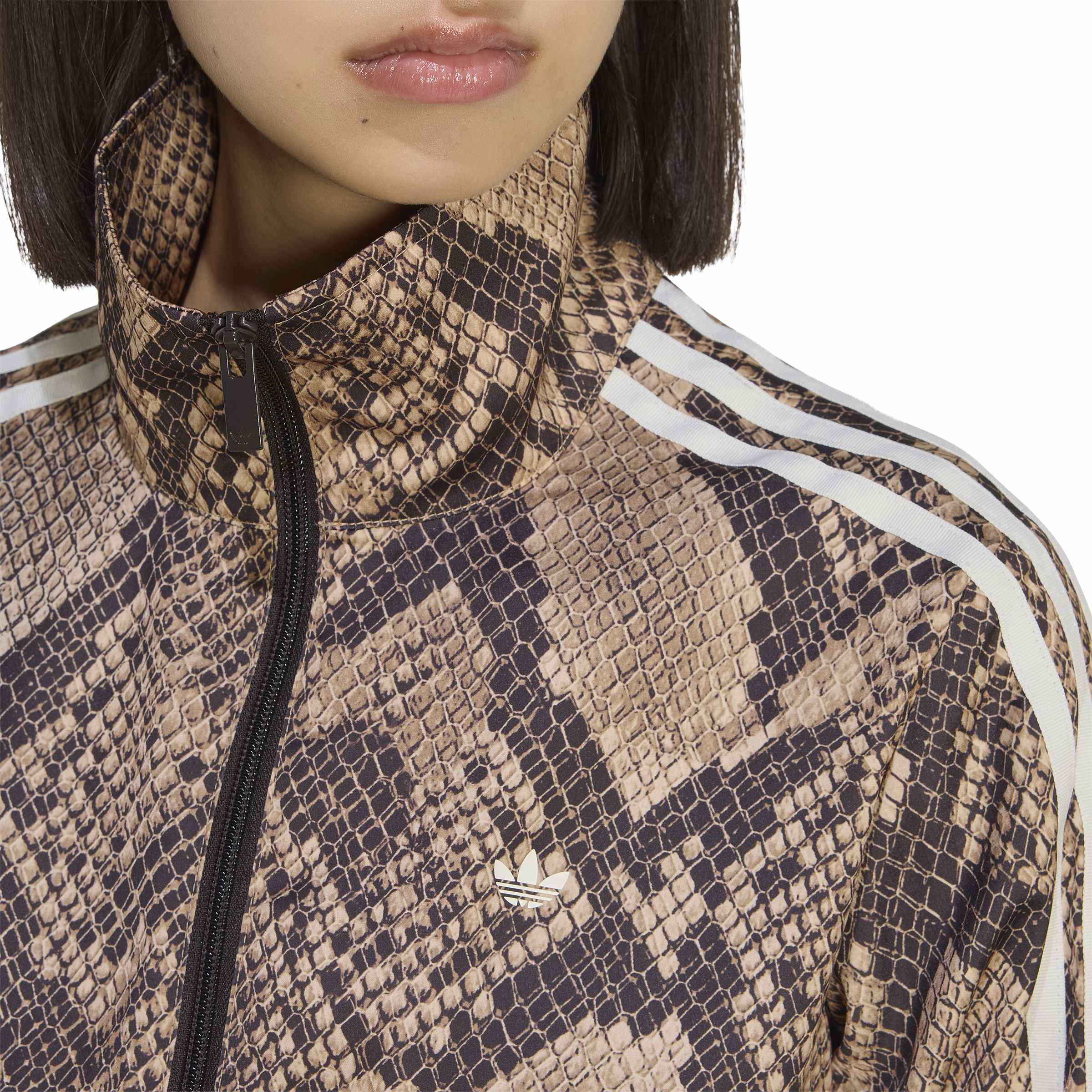 Adidas Satin Snake Print Firebird Track Jacket