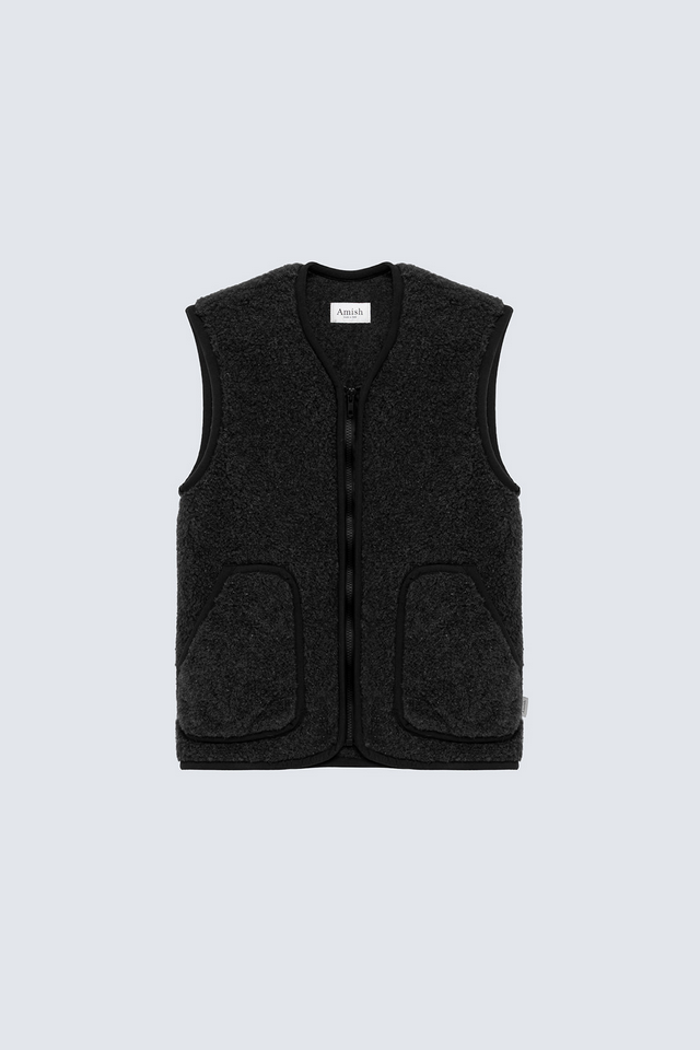 Amish Yellostone Vest Sherpa Wool Fleece