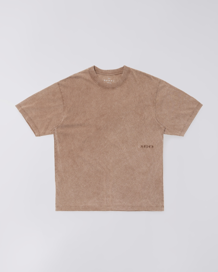 Edwin Axiom Tshirt Brown Marble Fade Out