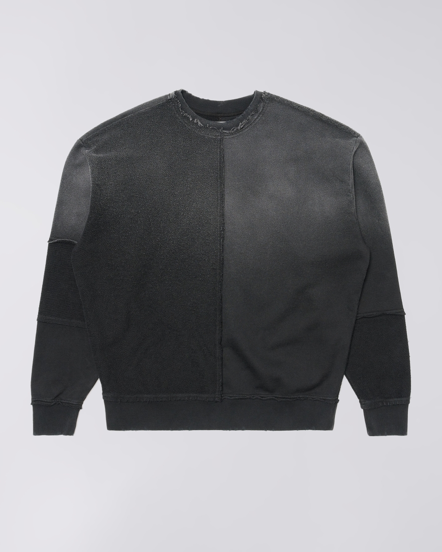 Edwin Bluff Sweat Black Distressed Wash