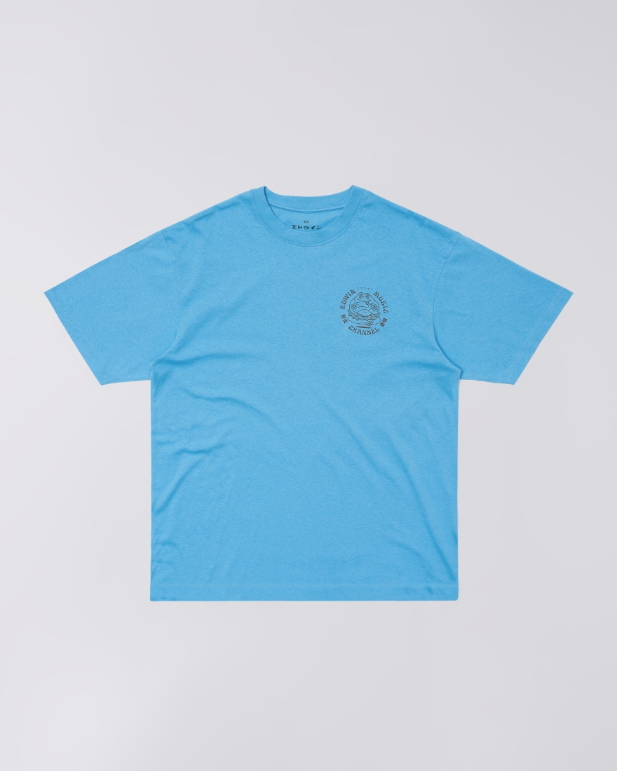 Edwin Music Channel Tshirt Azure Blue