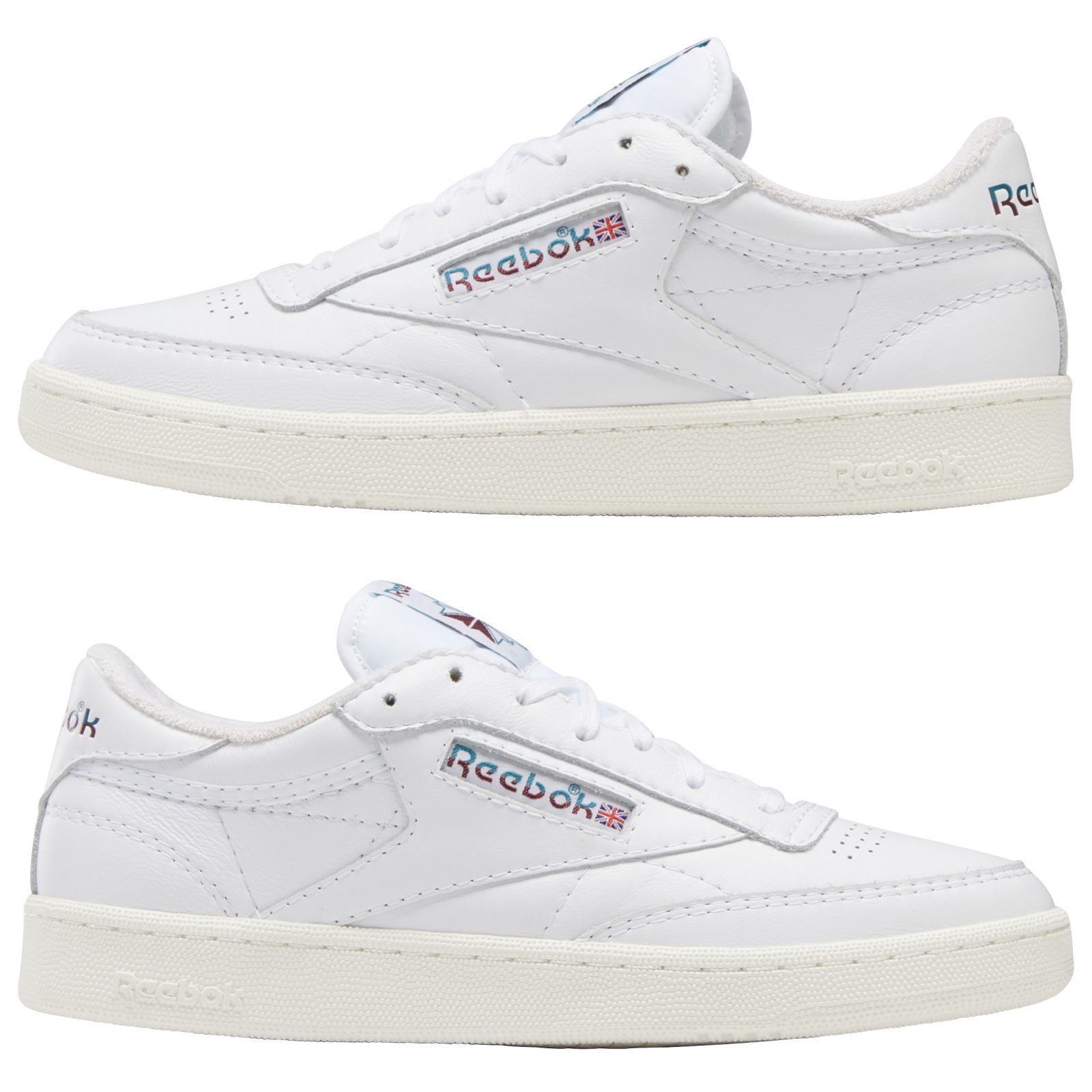 Reebok Club C 85 Vintage Cloud White Seaport Teal Classic Burgundy