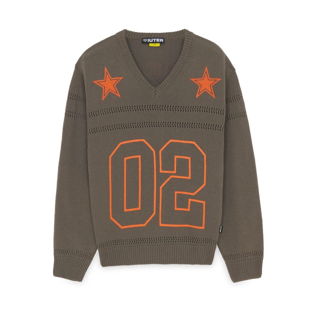 Iuter Stars Football Sweater Brown