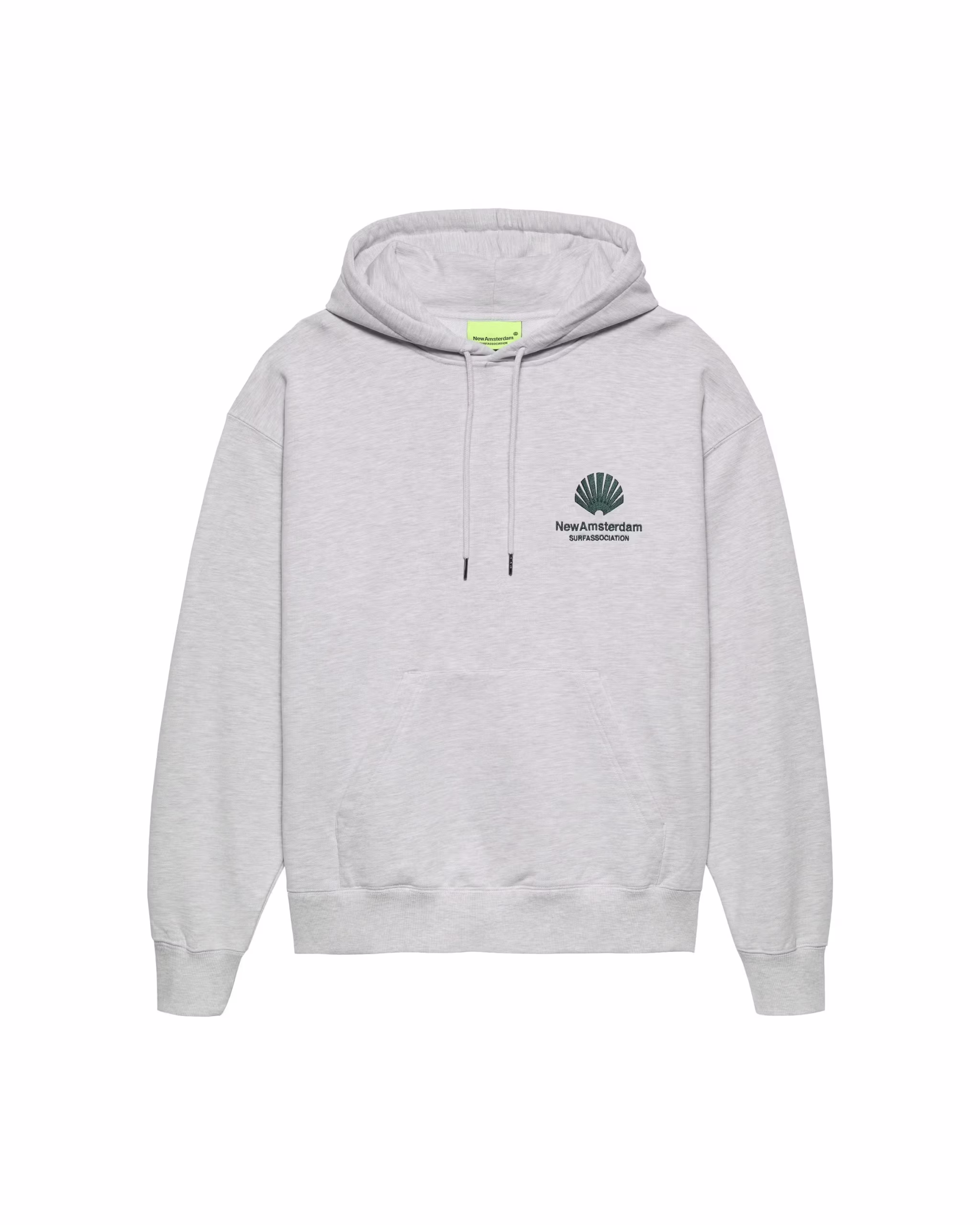 New Amsterdam Logo Hoodie Ash Bottle Green