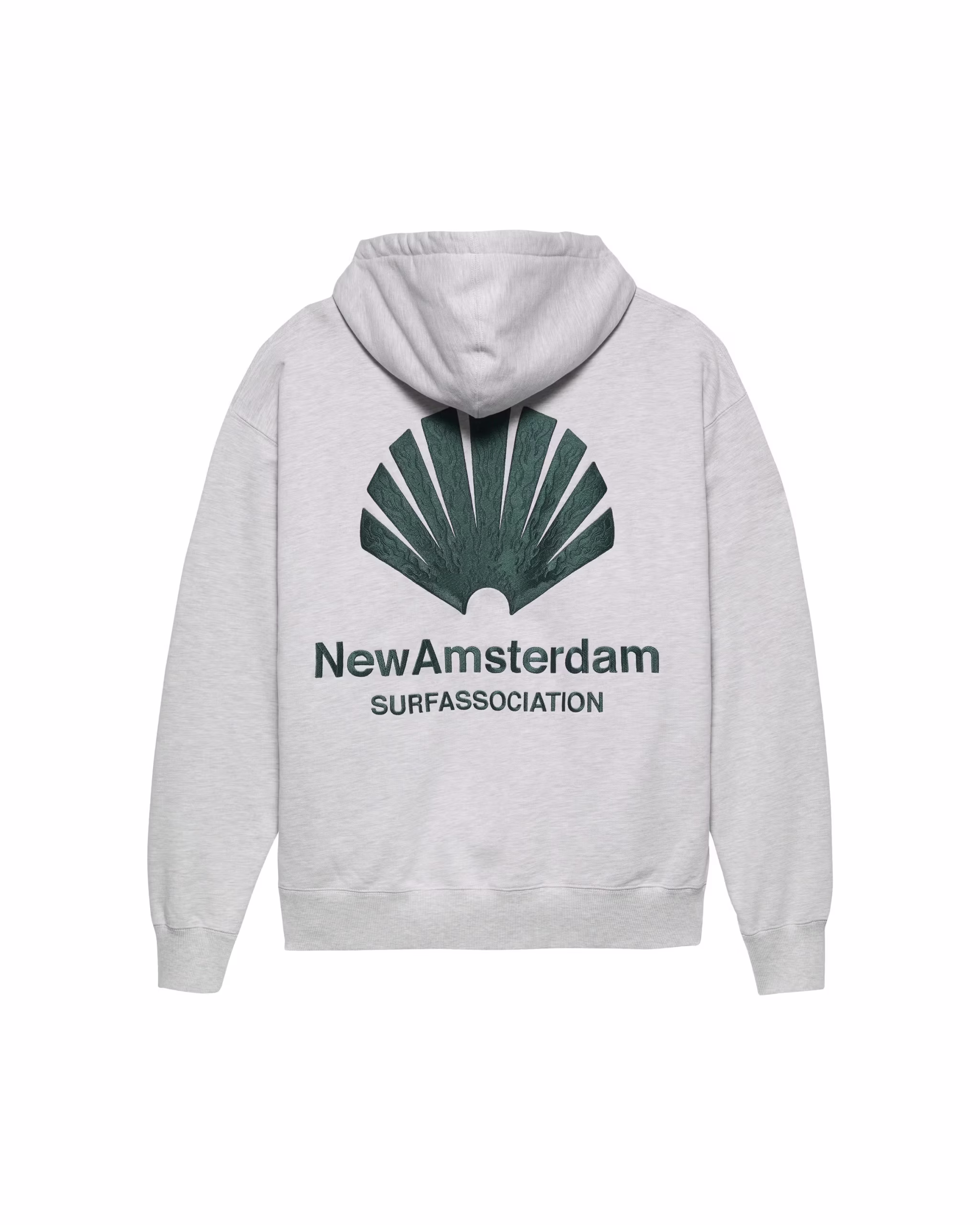 New Amsterdam Logo Hoodie Ash Bottle Green
