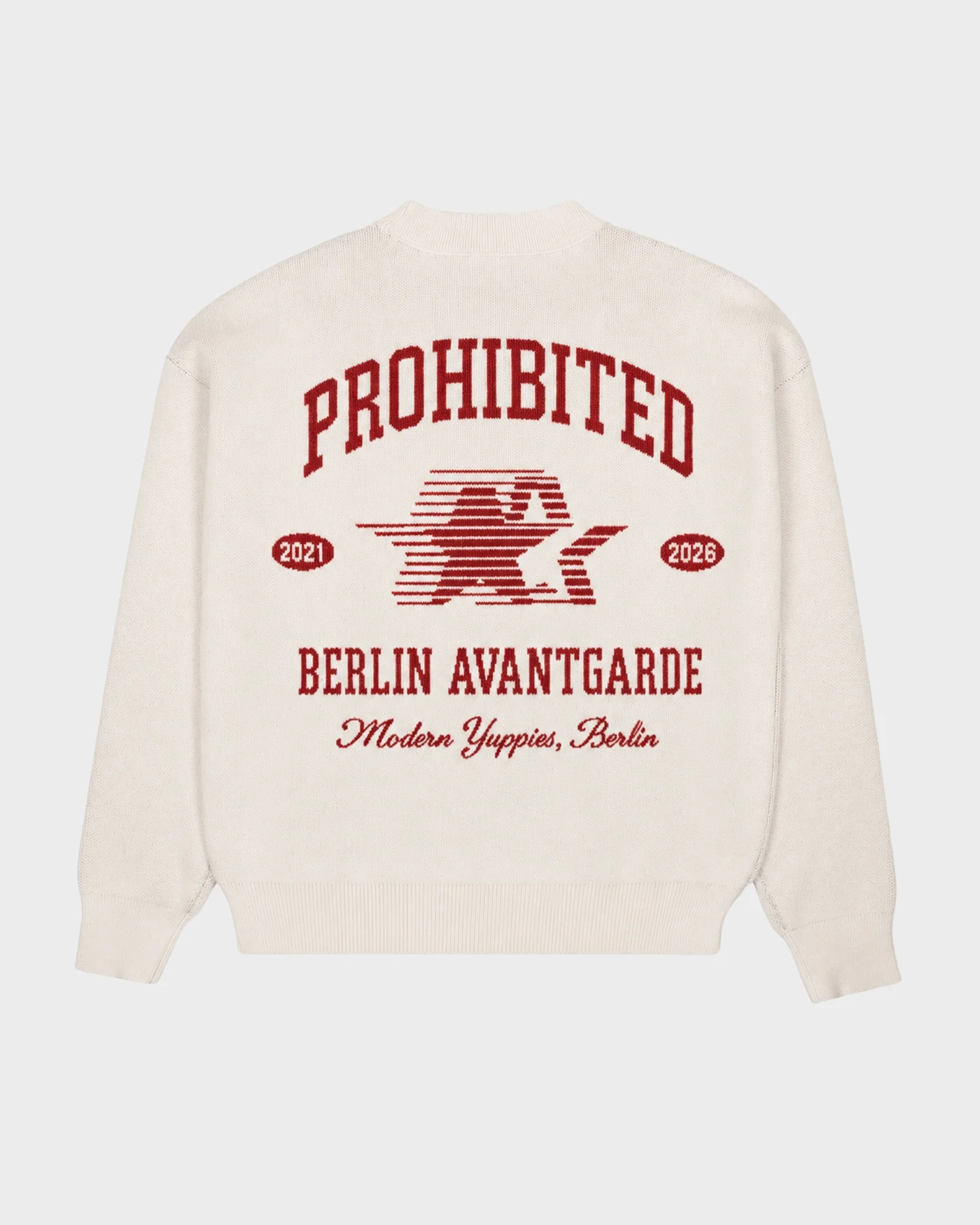 Prohibited Avantgarde Knit Sweater Cream