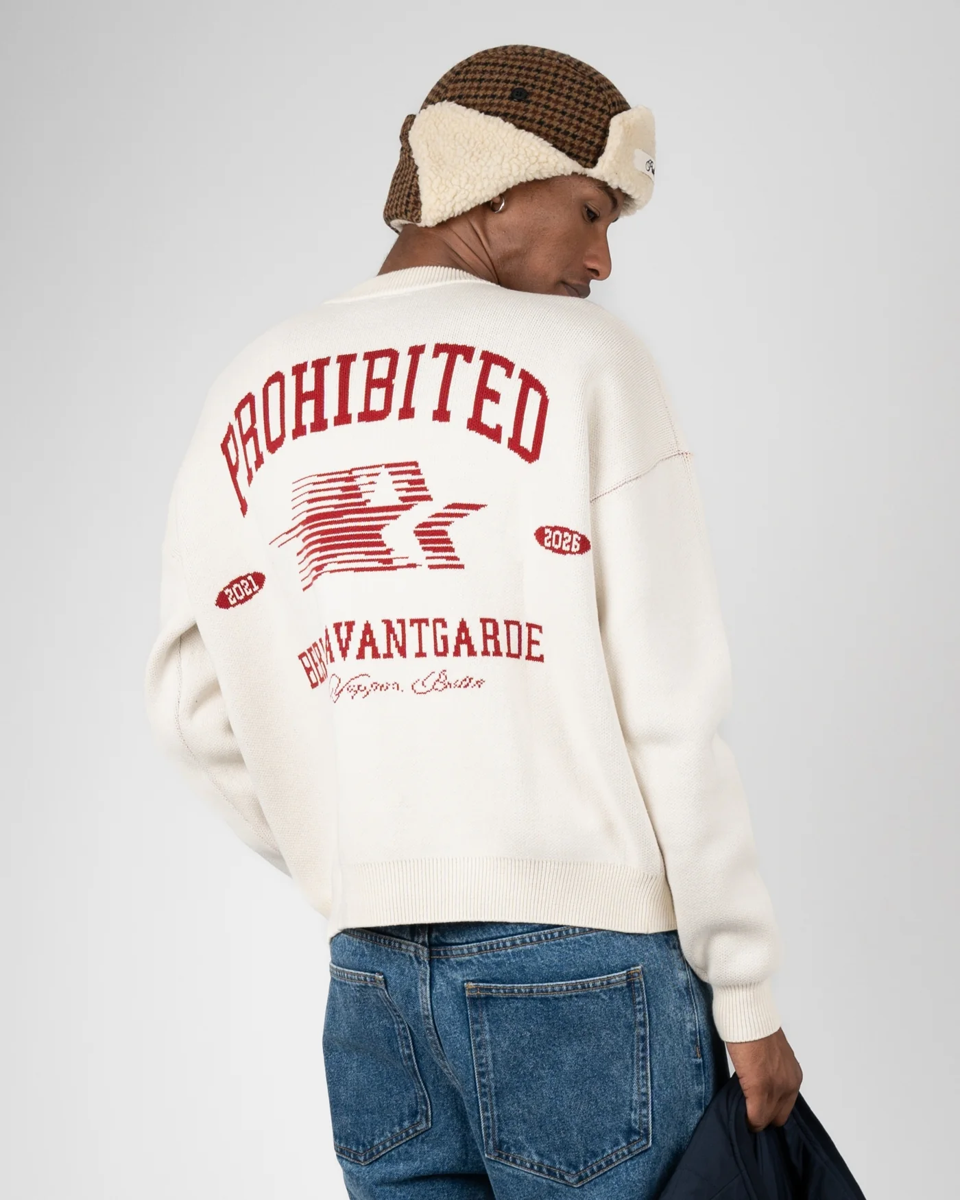 Prohibited Avantgarde Knit Sweater Cream