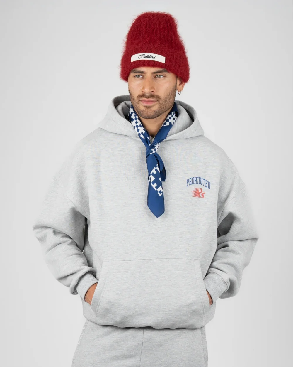 Prohibited Berlin Avantgarde Hoodie Grey Melange