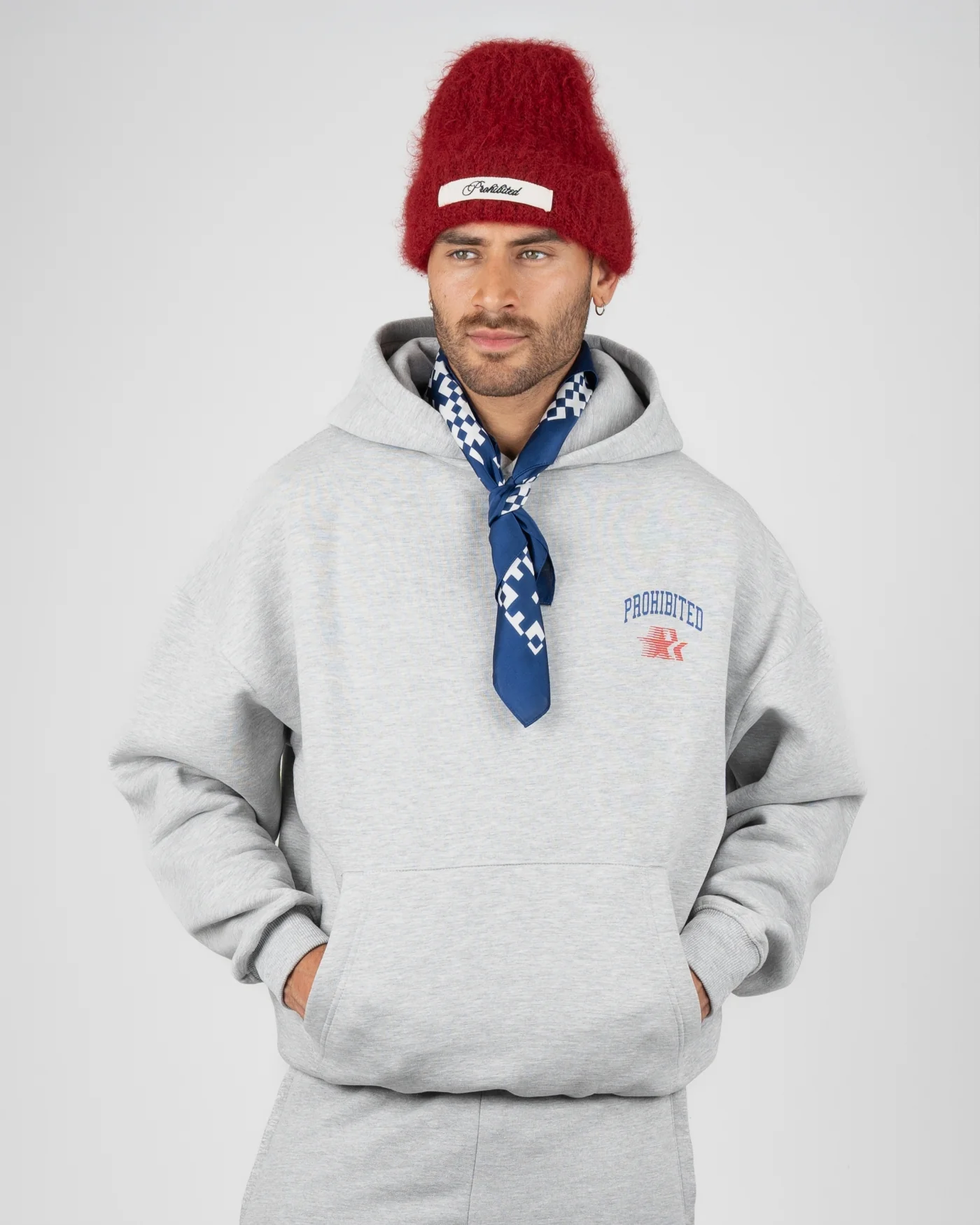 Prohibited Berlin Avantgarde Hoodie Grey Melange