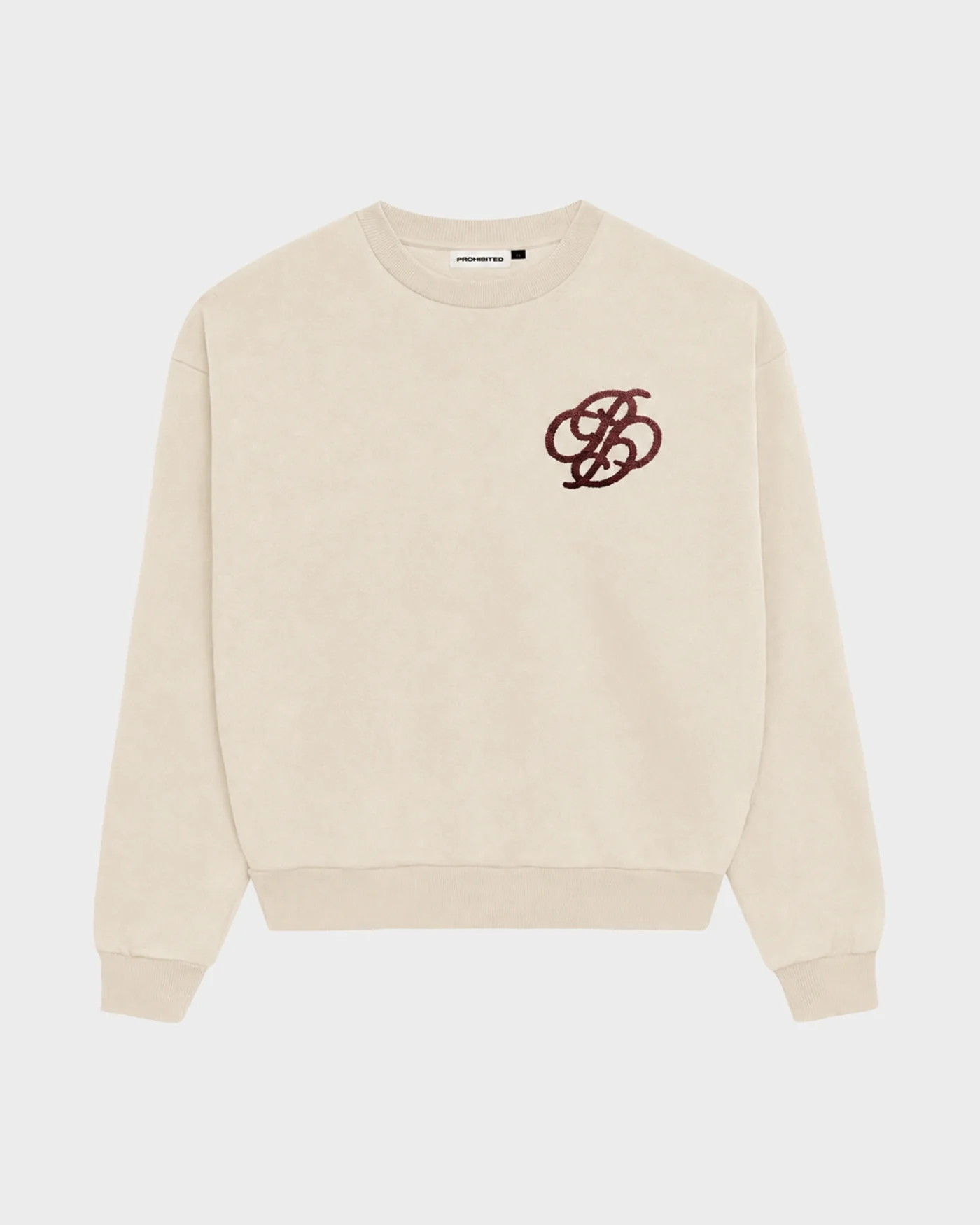 Prohibited College Days Crew Neck Ecru
