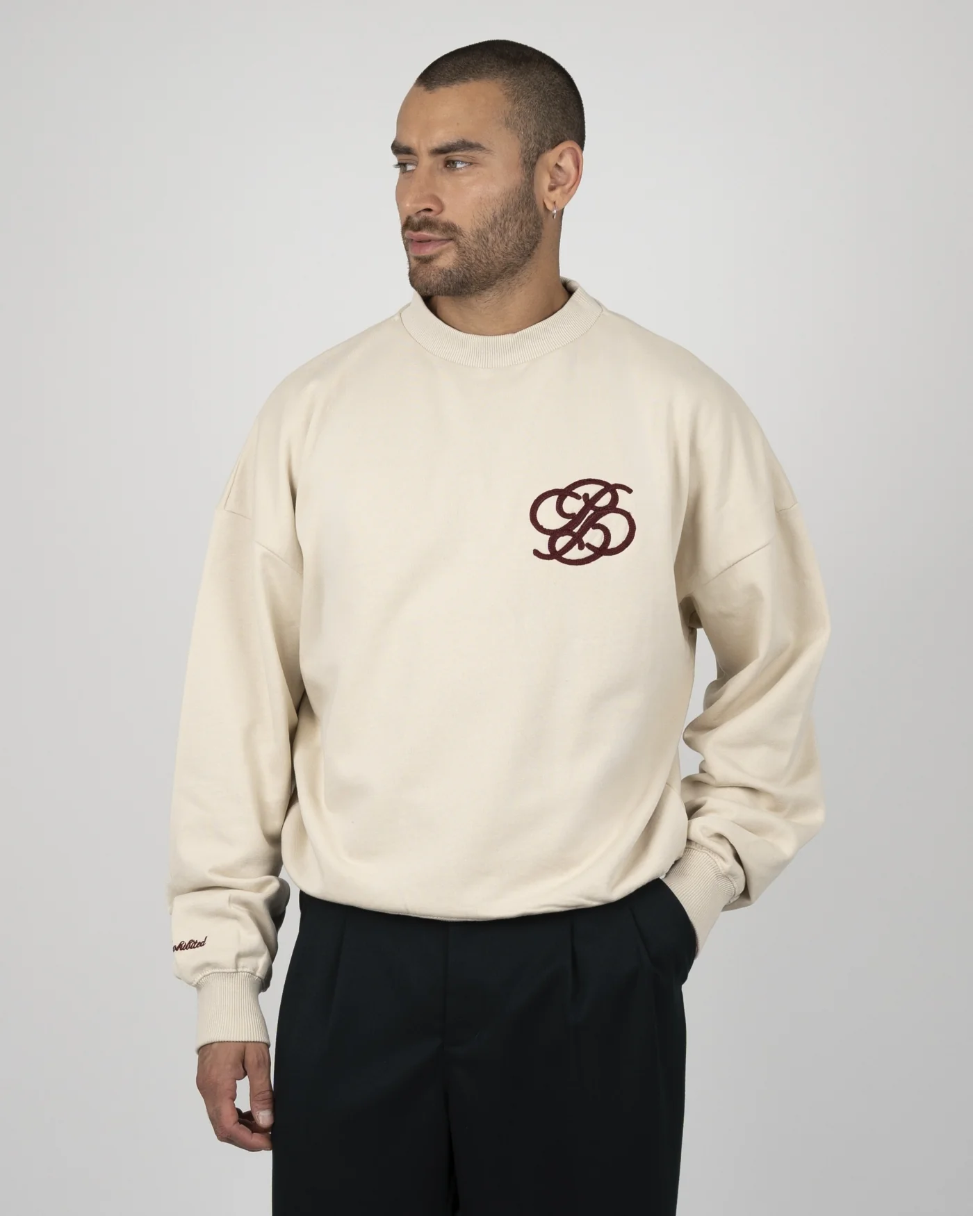 Prohibited College Days Crew Neck Ecru