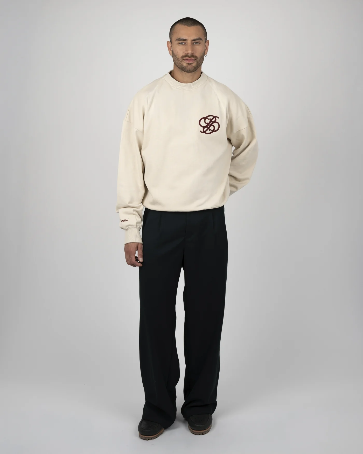 Prohibited College Days Crew Neck Ecru