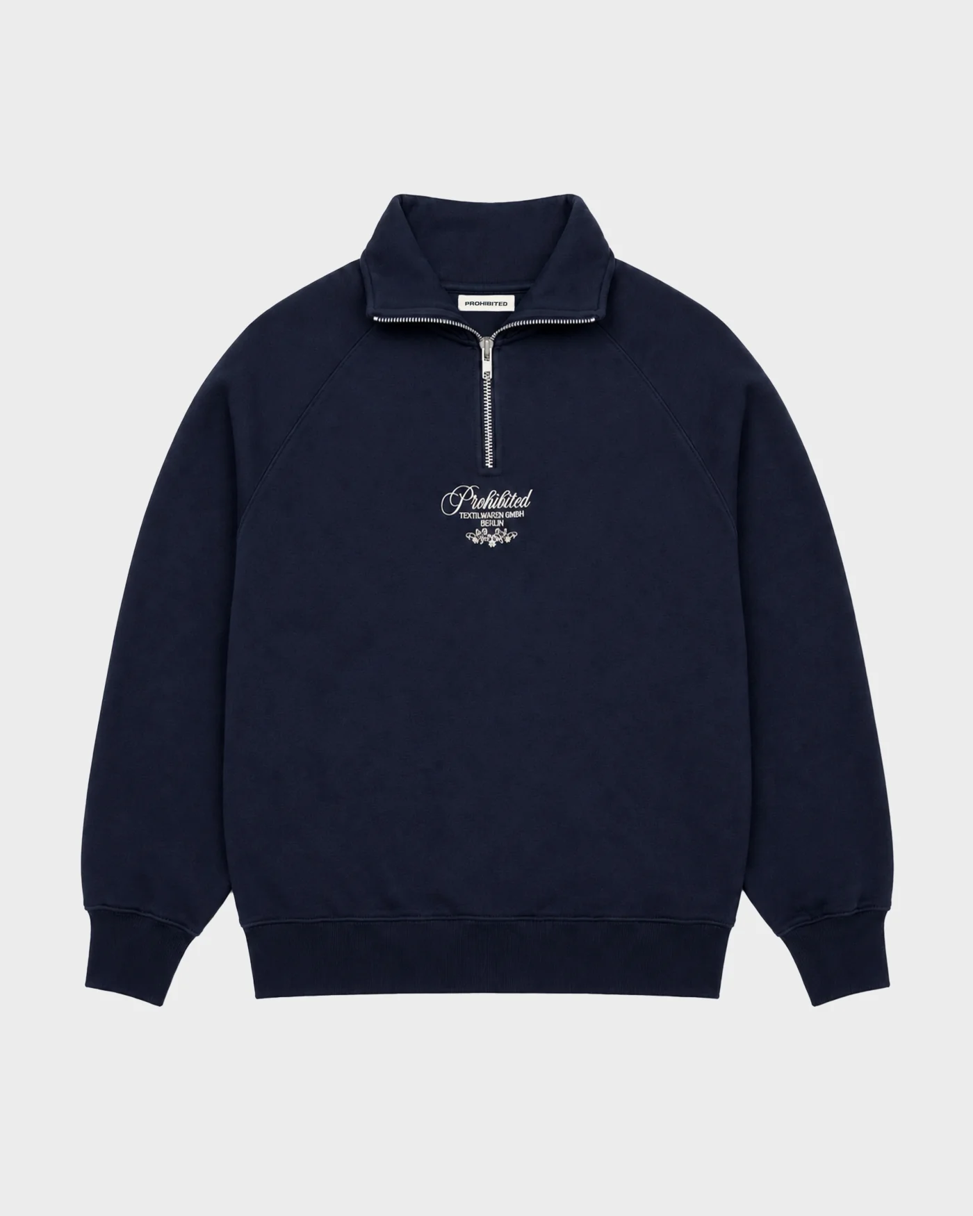 Prohibited College Days Quarter Zip Deep Blue