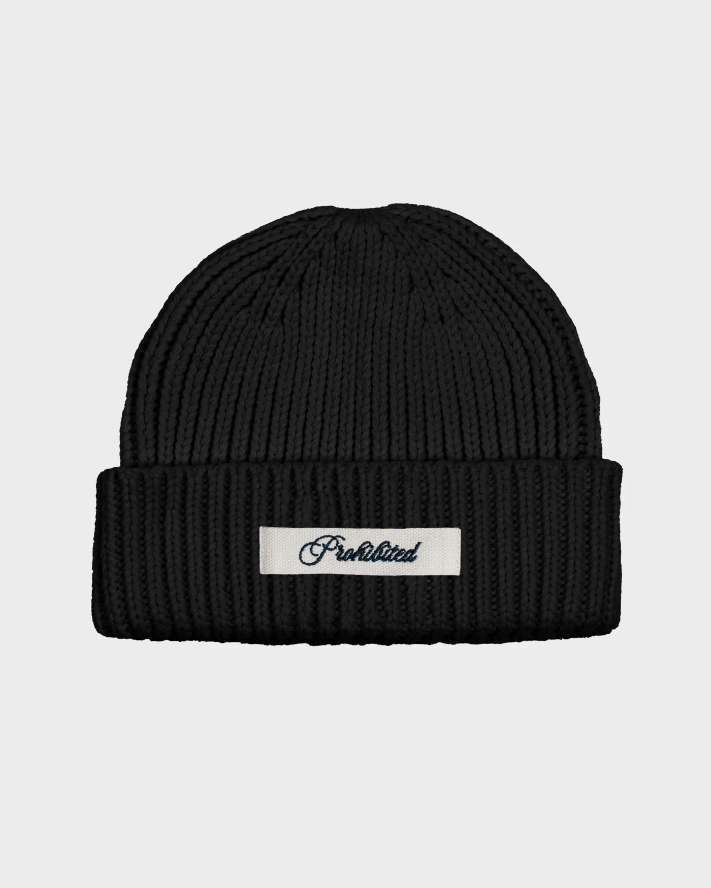 Prohibited Echo Knit Beanie Black