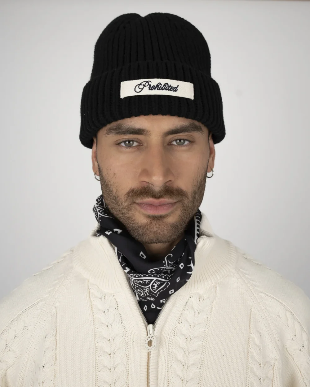 Prohibited Echo Knit Beanie Black