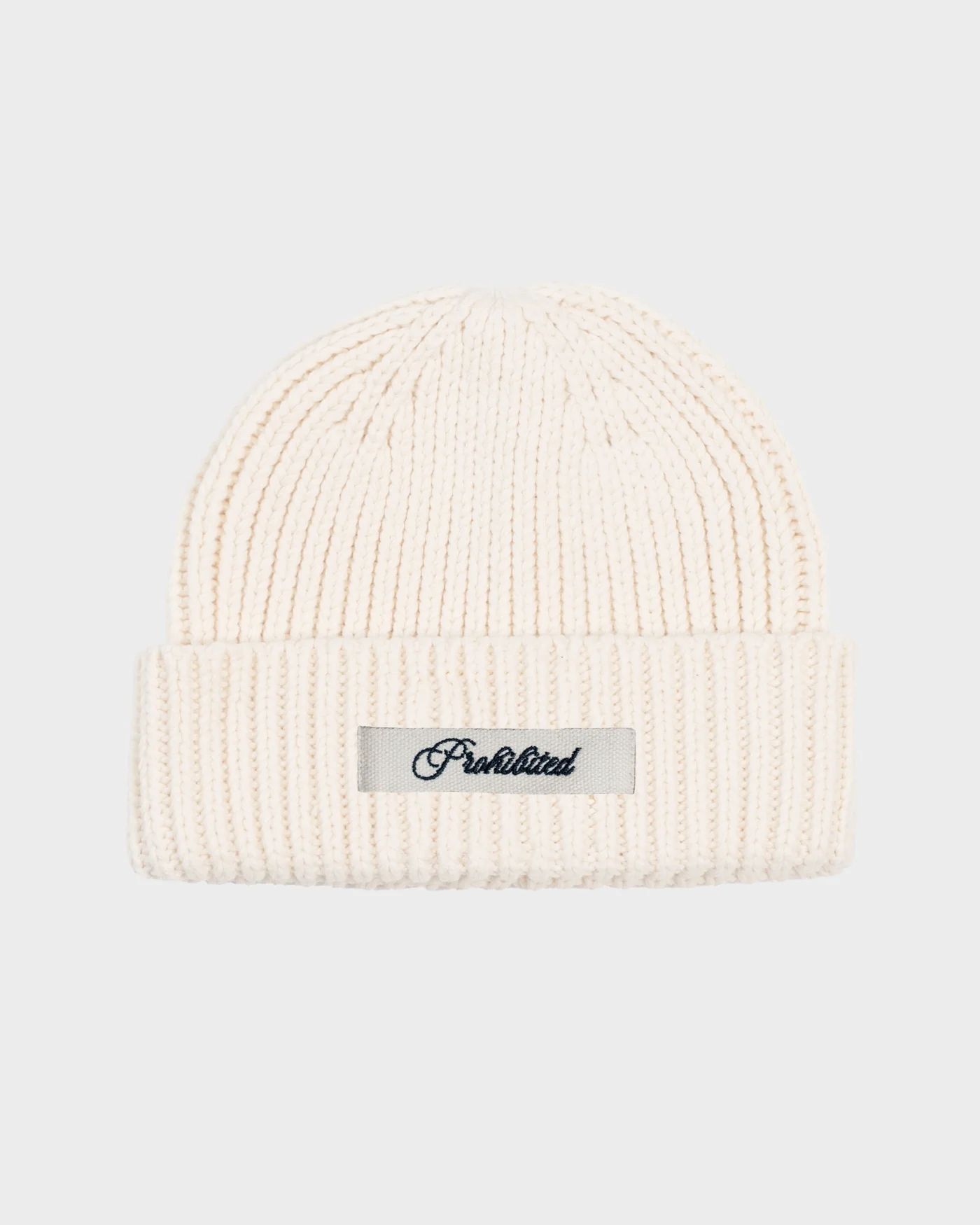 Prohibited Echo Knit Beanie Cream