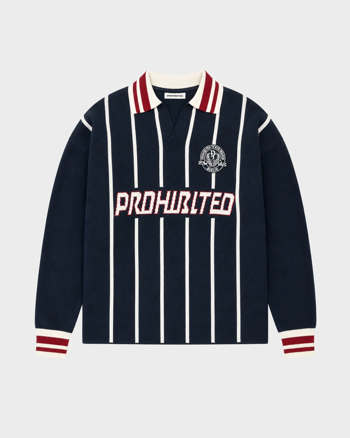 Prohibited Field Numbers Knit Trikot Navy