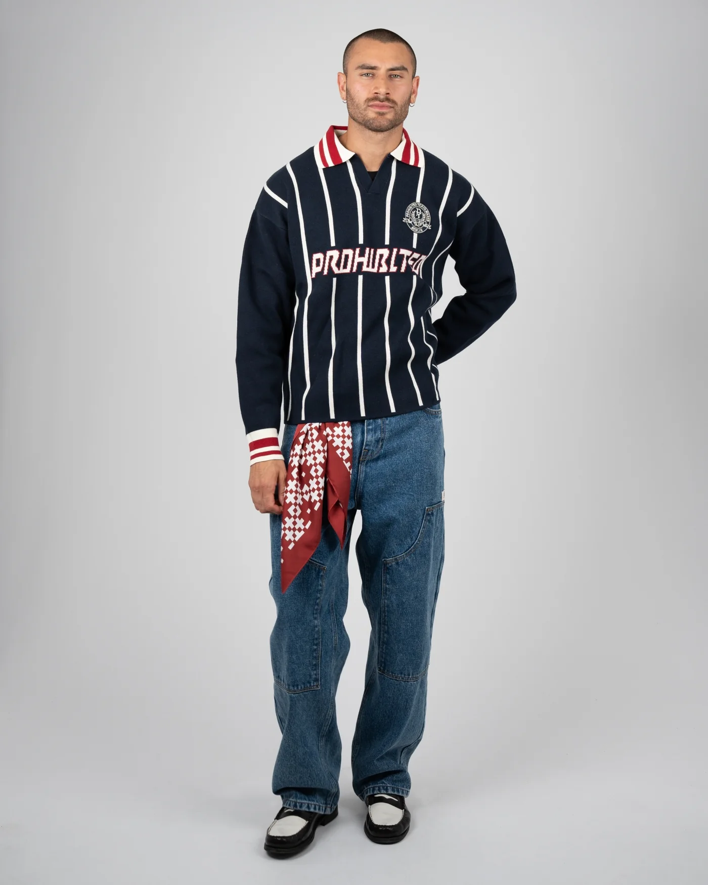 Prohibited Field Numbers Knit Trikot Navy