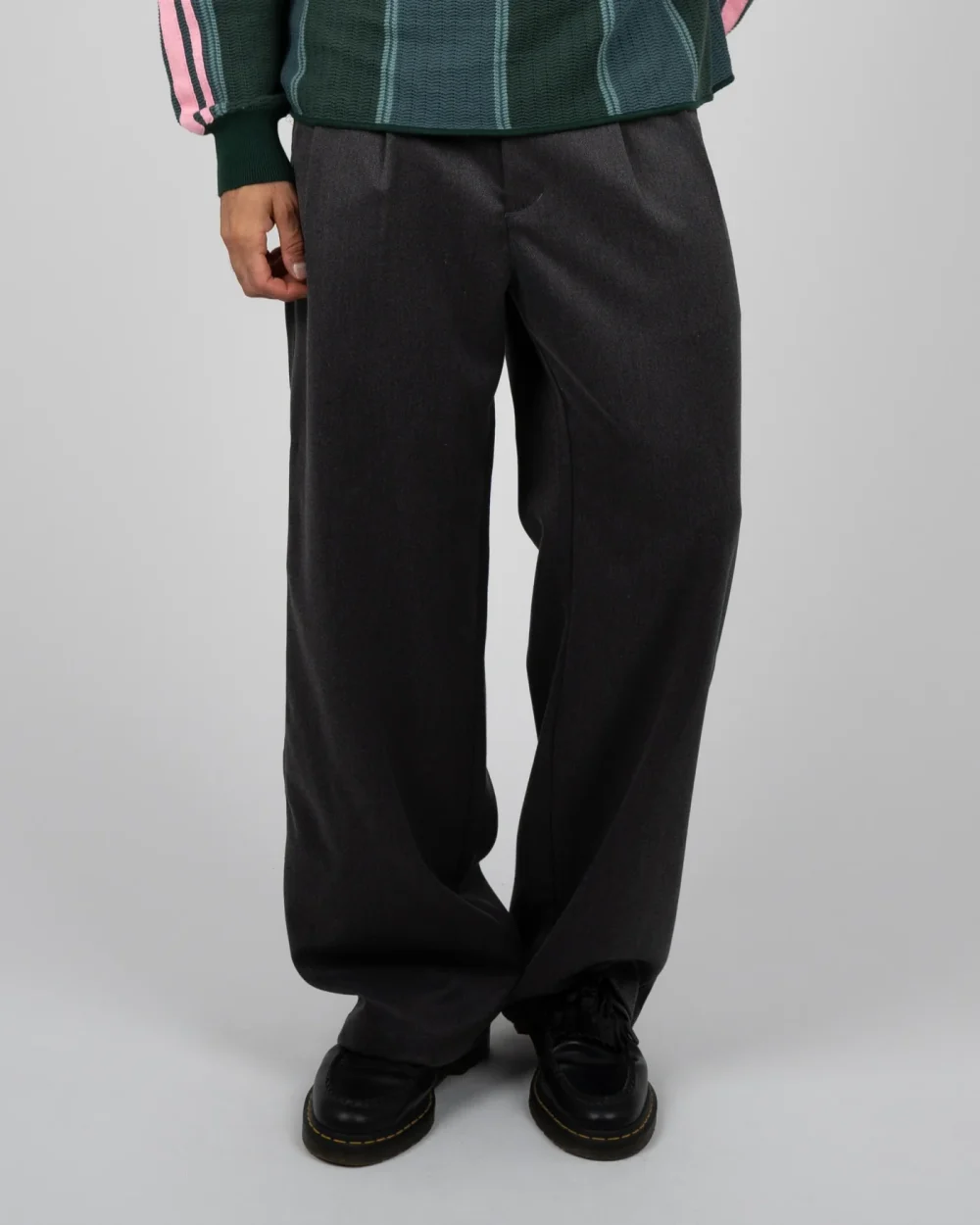 Prohibited Heritage Pleated Pants Dark Grey