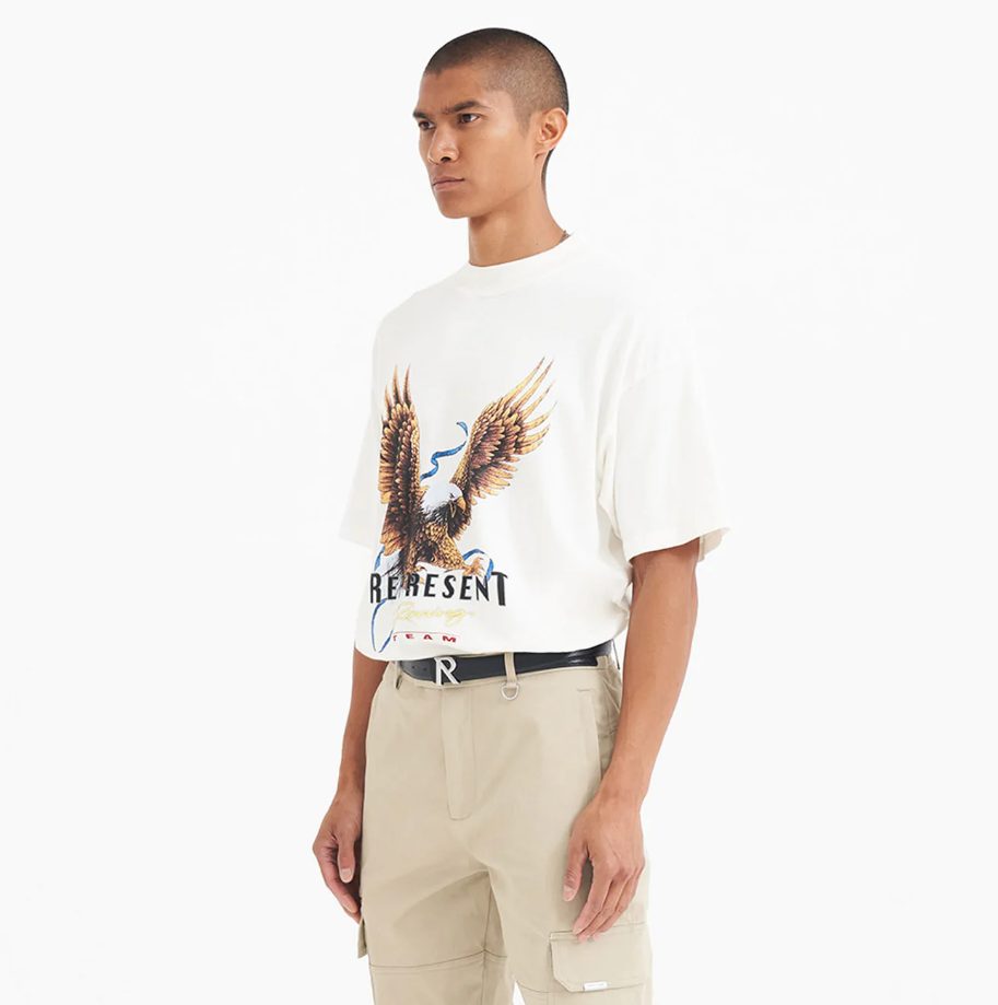 Represent Racing Team Eagle T-Shirt Flat White - Sixstreetshop ...