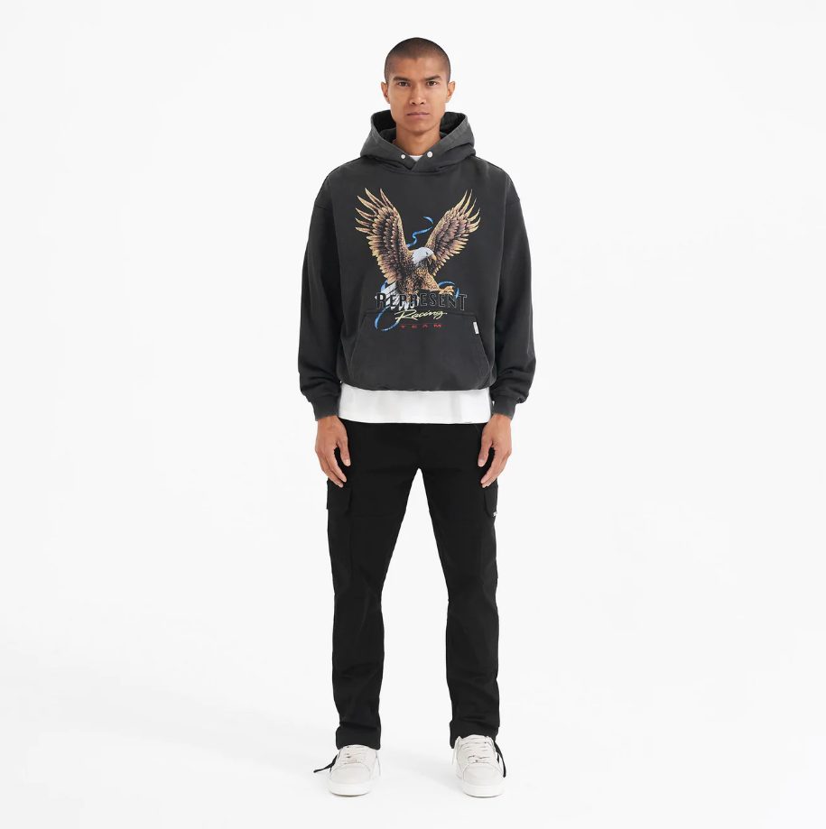 Represent Racing Team Eagle Hoodie Vintage Black - Sixstreetshop ...