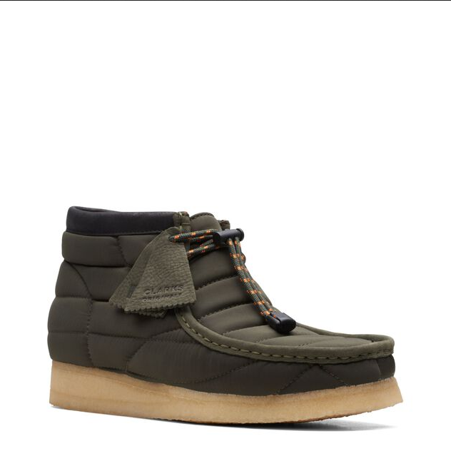 Clarks Wallabee Boot Quilted Khaki