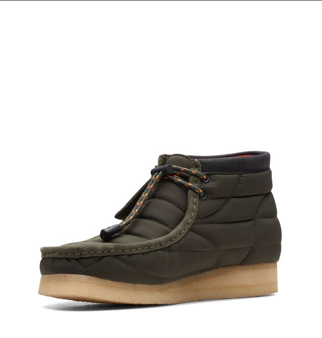 Clarks Wallabee Boot Quilted Khaki