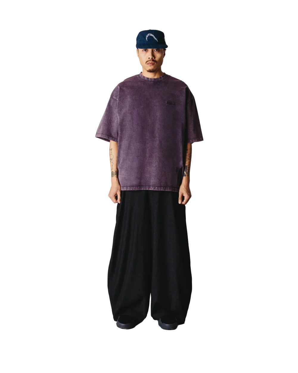 Woodbird Beam Tinted Tee Dusty Violet