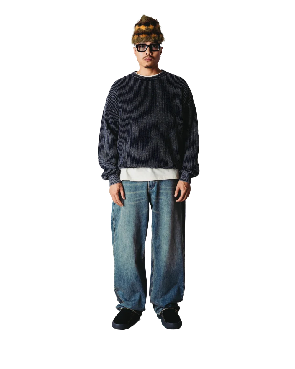 Woodbird Sake Washed Crew Washed Black